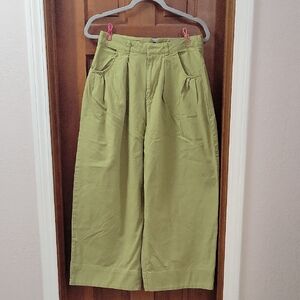 Women's Green Wide-Leg Pants